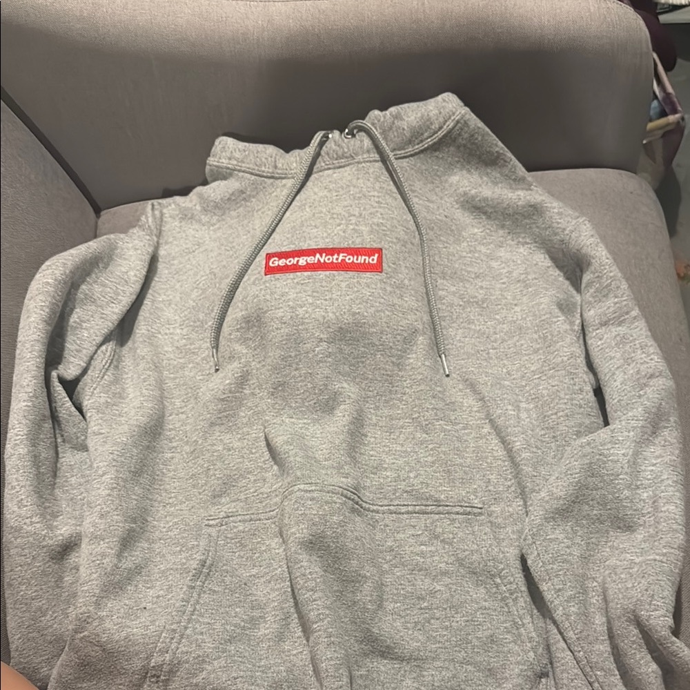 GEORGENOTFOUND grey hoodie size medium women’s